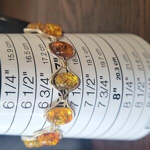 Amber (Multi-color) 9.25 Sterling Bracelet